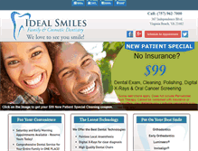 Tablet Screenshot of idealsmilesdentistry.com